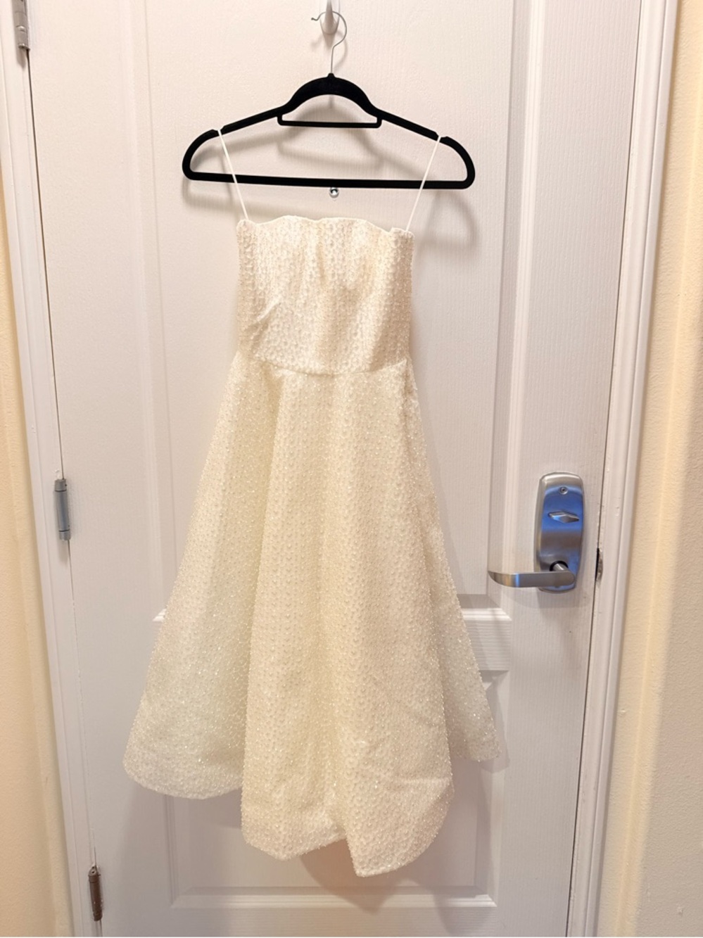 Helsi Vivi Strapless Beaded Midi Sheath Midi Dress in Ivory White Size XS NWT - Picture 5 of 9